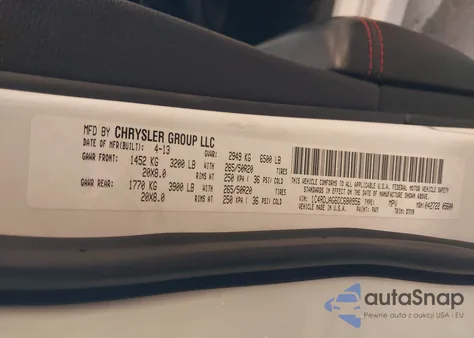 2013 Dodge Durango Sxt from USA, damaged, VIN 1C4RDJAG6DC680956